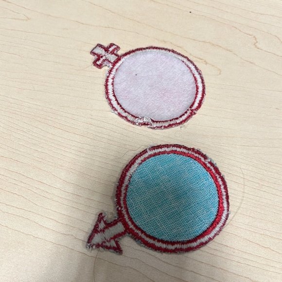 Vintage. Male and female. Patches. 2 1/2” - Picture 2 of 3